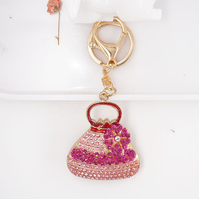 Wholesale Diamond Bag Shape Alloy Keychain